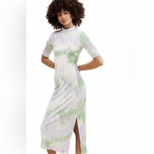 Free people Find Me Now Helene Velvet Pleated Dress Size S